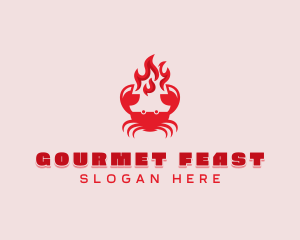 Flaming Crab Cuisine logo design