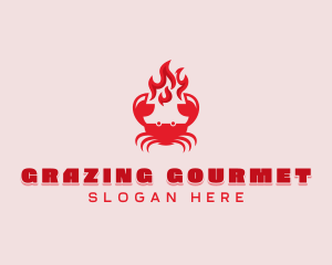 Flaming Crab Cuisine logo design