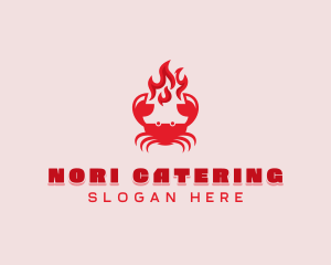 Flaming Crab Cuisine logo design