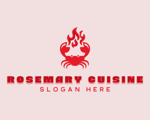 Flaming Crab Cuisine logo design