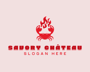 Flaming Crab Cuisine logo design