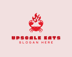 Flaming Crab Cuisine logo design