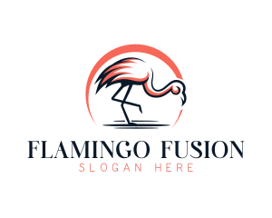 Flamingo Bird Wildlife logo
