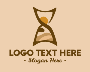 Desert Travel Hourglass logo