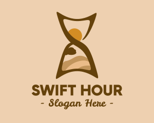 Desert Travel Hourglass logo