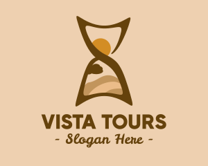 Desert Travel Hourglass logo