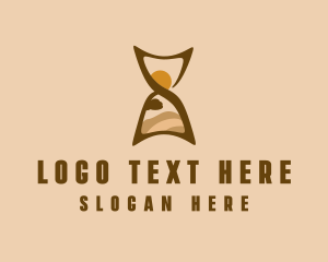 Desert Travel Hourglass logo