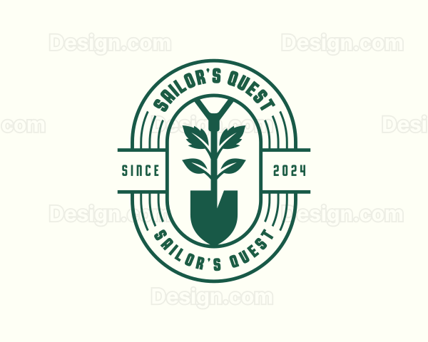 Garden Shovel Landscaping Logo