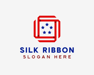 Ribbon Patriot Flag  logo design