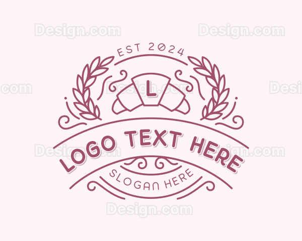 Croissant Bread Pastry Logo