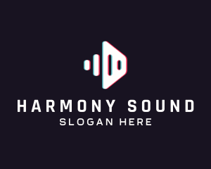 Glitch Audio Sound Speaker logo design