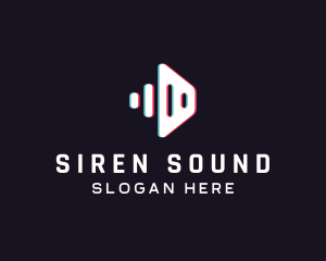 Glitch Audio Sound Speaker logo design