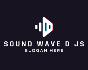 Glitch Audio Sound Speaker logo design