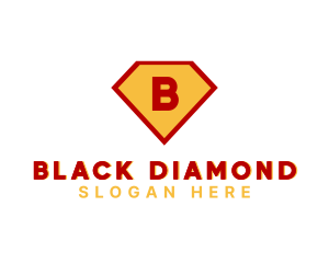 Comic Superhero Diamond logo design