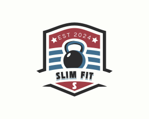 Bodybuilder Kettlebell Workout logo design