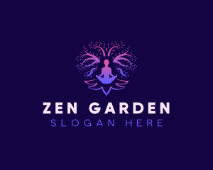 Zen Yoga Tree logo design