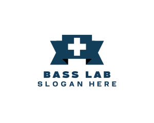 Medical Cross Ribbon logo design