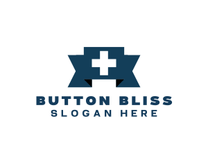 Medical Cross Ribbon logo design