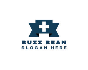 Medical Cross Ribbon logo design