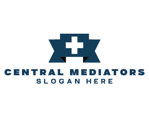 Medical Cross Ribbon logo