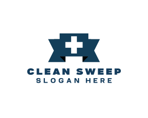 Medical Cross Ribbon logo design