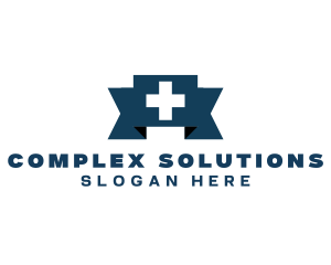 Medical Cross Ribbon logo design