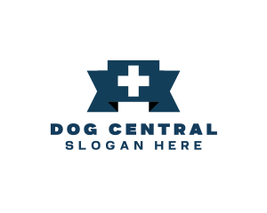 Medical Cross Ribbon logo design