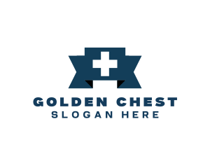 Medical Cross Ribbon logo design