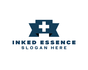 Medical Cross Ribbon logo design