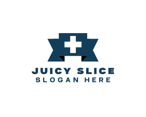 Medical Cross Ribbon logo design