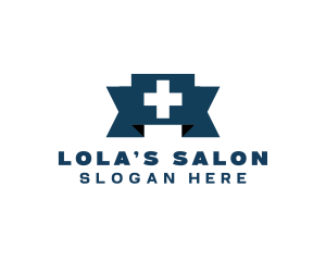 Medical Cross Ribbon logo design