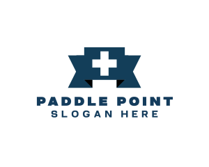 Medical Cross Ribbon logo design