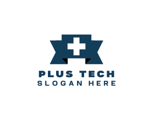 Medical Cross Ribbon logo design