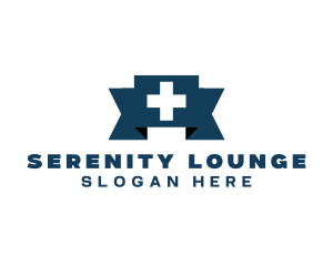 Medical Cross Ribbon logo design