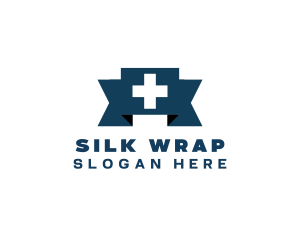 Medical Cross Ribbon logo design