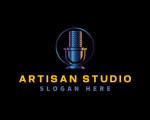 Microphone Media Studio logo design