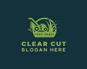 Grass Lawn Mower logo design