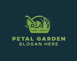 Grass Lawn Mower logo design