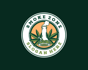 Marijuana Weed Bong logo design