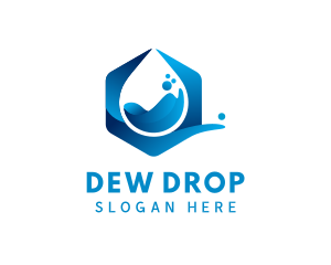 Drop Liquid Water logo design