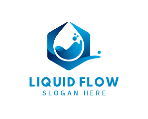 Drop Liquid Water logo design