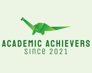 Green Dinosaur Origami  logo