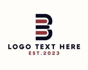 Book Stack Letter B logo