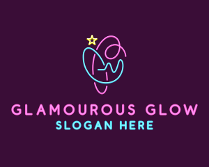 Abstract Glowing Symbol logo design