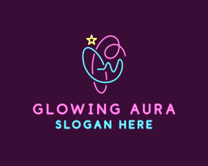 Abstract Glowing Symbol logo design