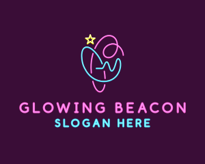 Abstract Glowing Symbol logo design