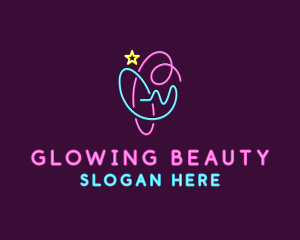 Abstract Glowing Symbol logo