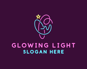 Abstract Glowing Symbol logo design