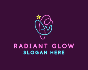 Abstract Glowing Symbol logo