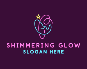 Abstract Glowing Symbol logo design